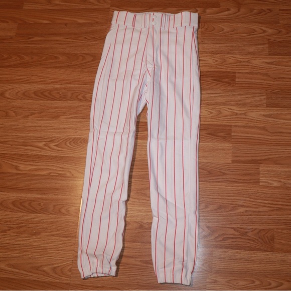 Augusta Men's Adult Open Bottom Pinstripe Baseball Pants SIZE ADULT SMALL - Picture 1 of 3